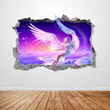 Flying Fairy Wall Decal Smashed 3d