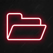 Folder Icon In Neon Style Folder Icons