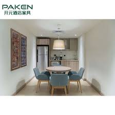 Modern Hotel Room Round Wooden Dining