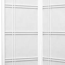 Oriental Furniture 4 Ft Tall Double Cross Shoji Screen 3 Panel White