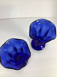 Cobalt Blue Tulip Libbey Glass