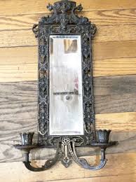 Circa 1880 S Mirror With Candle Holder