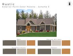 Rustic Exterior Paint Color Palettes