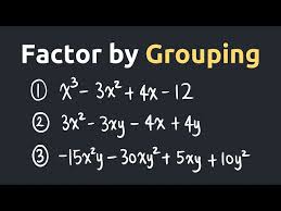 How Do You Factor By Grouping 4 Terms