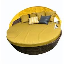 Maple Wood Round Outdoor Daybeds For