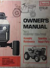 Owner Parts Manual For Sears Suburban