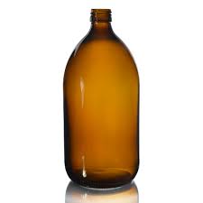 Amber Sirop Bottle With Cap
