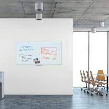 U Brands Magnetic Glass Dry Erase Board 70 X 35 Inches White Frosted Surface Frameless