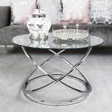 Ulric Chrome And Glass Coffee Table