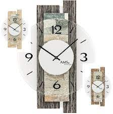 Wall Clocks Wood Modern Ams 9542 9543