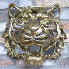 Gold Tiger Head Wall Decoration