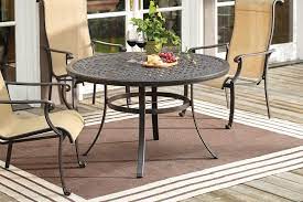 Canvas Covington Round Cast Patio Table