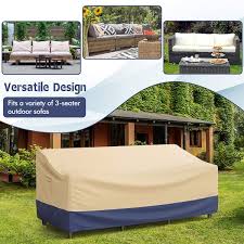 Gymax 3 Seater Patio Waterproof Sofa