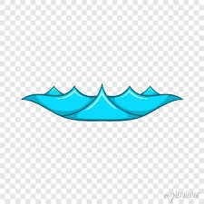 Small Ocean Waves Icon Cartoon