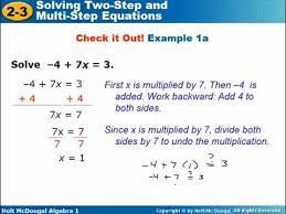 Multi Step Equations Lesson