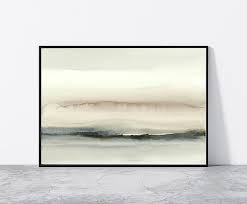 Art Print Neutral Abstract Landscape