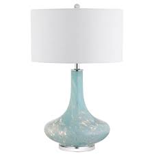 Ice Blue Glass Acrylic Led Table Lamp