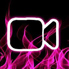Pink Neon Facetime Icon Wallpaper