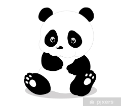 Poster Cute Baby Panda Cartoon Pixers