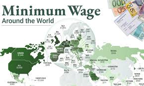 Mapped Minimum Wage Around The World