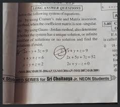 Long Answer Questions 8 X Y Solve The