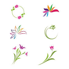 Beauty Florist Vector Icon Design Template