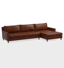 Hastings Sectional Chaise Leather Sofa Copeland Cider Studio Depth Left Chaise