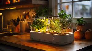 Sleek Indoor Herb Garden Kit With Built