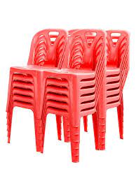 Red Plastic Chairs Isolated 4694658
