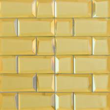 Square Shaped Laminated Yellow Glass