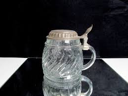 Vintage Pressed Glass Beer Stein Mug