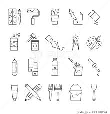 Painting Tools Art Icons Paint Brush
