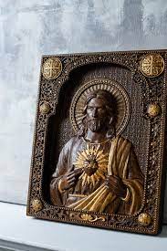 Sacred Heart Of Wood Carving