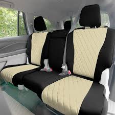 Fh Group Neoprene Custom Fit Seat Covers For 2016 2022 Honda Pilot 26 5 In X 17 In X 1 In 2nd Row Set Beige