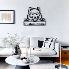 Samoyed Dog Metal Wall Art Dog Lover