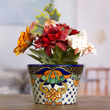 Handcrafted Talavera Ceramic Flower Pot