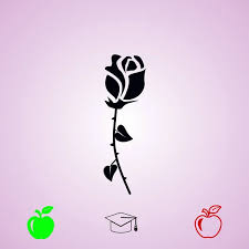 Rose Vector Icon Stock Vector By Simva