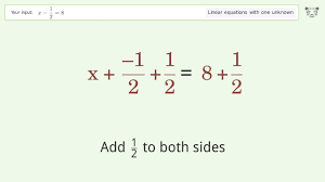 Linear Equation With One Unknown Solve