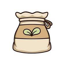 Burlap Sack Bag Of Seeds Cute Cartoon