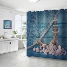 1pc Ocean Themed Bathroom Shower