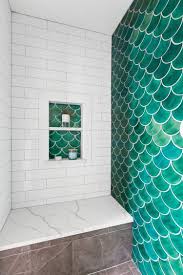 Green Accent Wall Bathroom Walk In