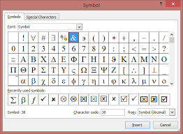 Ms Excel How To Insert Symbols And