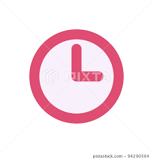 Red Clock Icon Wall Clock Vector