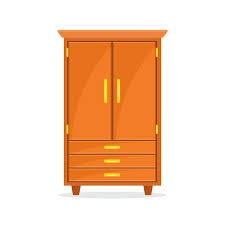 Cupboard Icon In Flat Style Wardrobe