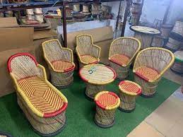 Handmade Bamboo Cane Furniture Set