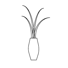 Simple Monochrome Houseplant Or Flower