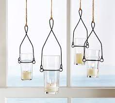 Wire Glass Hanging Votive Holder