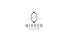 Classic Mirror Wall Simple Logo Vector