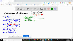 Find The Standard Equation Of A Circle