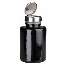 Menda 35385 Round Black Glass Bottle